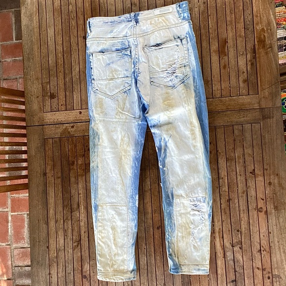 8ighth DStrkt Jeans Mens 30X 32 light wash Distressed/ Destroyer jeans. - Picture 6 of 15